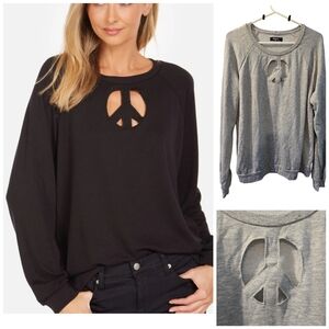 NWOT Michael Lauren Peace Cut-Out sweatshirt